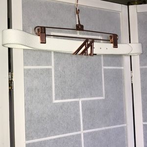 Mint Brand White Rose Gold Anaconda Belt